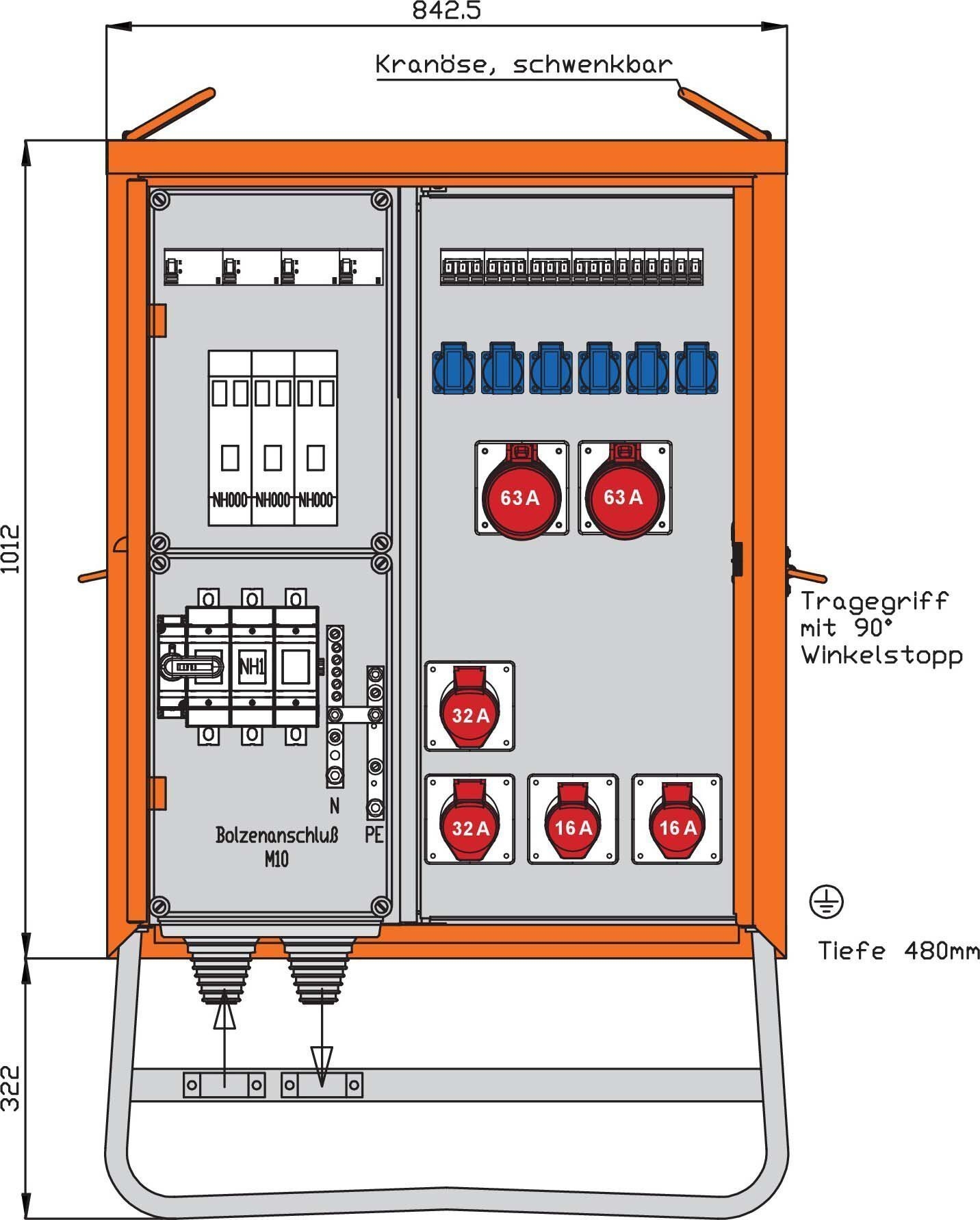Walther Electric WV0528R1 Verteilerschrank 111kVA