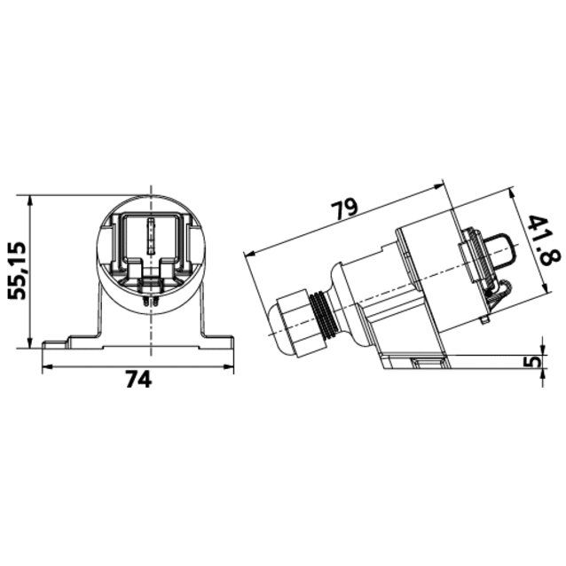 Metz Connect 1309410003-E Aufputz-Netzwerkdose, E-DAT industry 8(8) Cat. 6a IP67