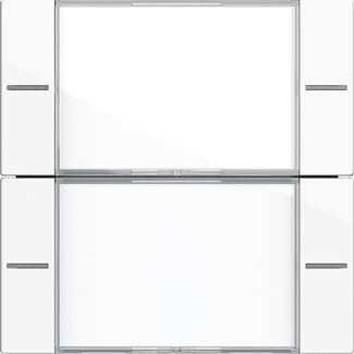 Gira 577203 Wippenset 2-fach Beschriftungsfeld Tastsensor 4.55, Klar/Reinweiß