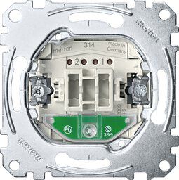 Merten MEG3160-0000 Taster-Einsatz mit Orientierungslicht, Schließer 1-polig, 10 A, AC 250 V, Steckklemmen