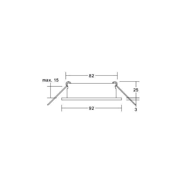 Brumberg 45006170 Einbaugehäuse M1, rund, schwenkbar, Ø 92 mm, bis 13 W, IP20, weiß