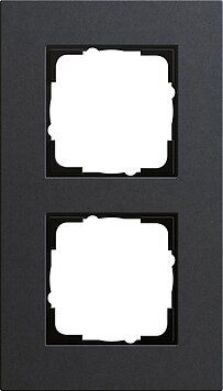 Gira 0212226 Abdeckrahmen 2-fach, Gira Esprit, Linoleum-Multiplex anthrazit