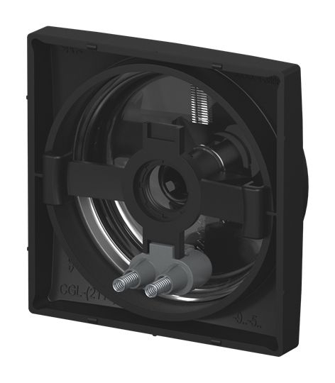 Busch-Jaeger 2115-915 Zentralscheibe für Dimmer mit Drehknopf und Glimmlampe, Busch-balance SI, schwarz matt