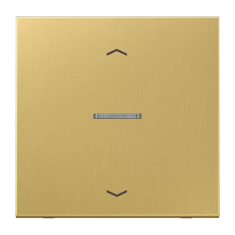 Jung ME101KO5PC Wippe mit Lichtleiter, mit Pfeilsymbolen für Taster 1-fach, Messing, F10, Serie LS, Messing classic
