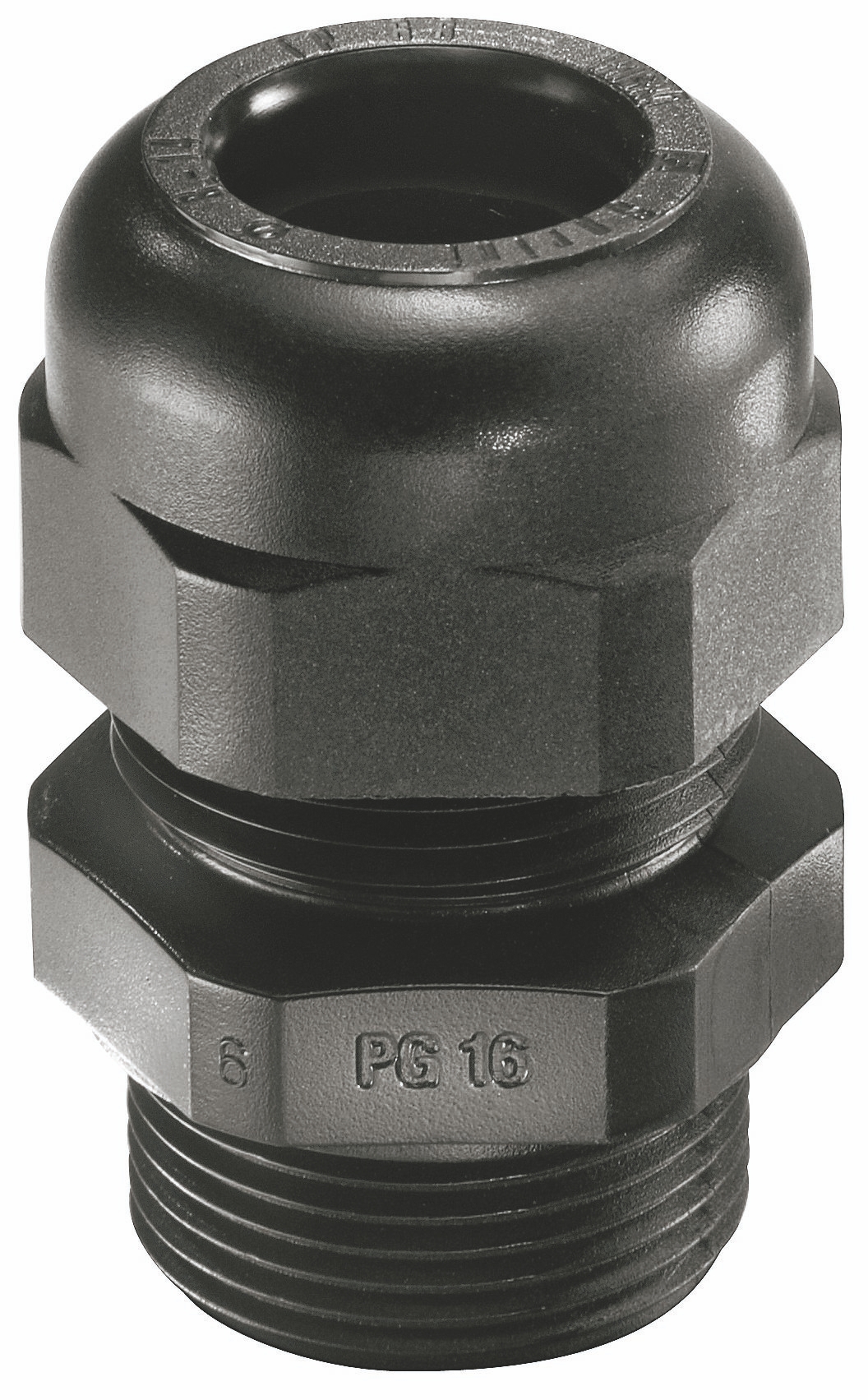 WISKA 10066192 Kunststoffkabelverschraubung PG9, IP68, 4 bis 8 mm, schwarz