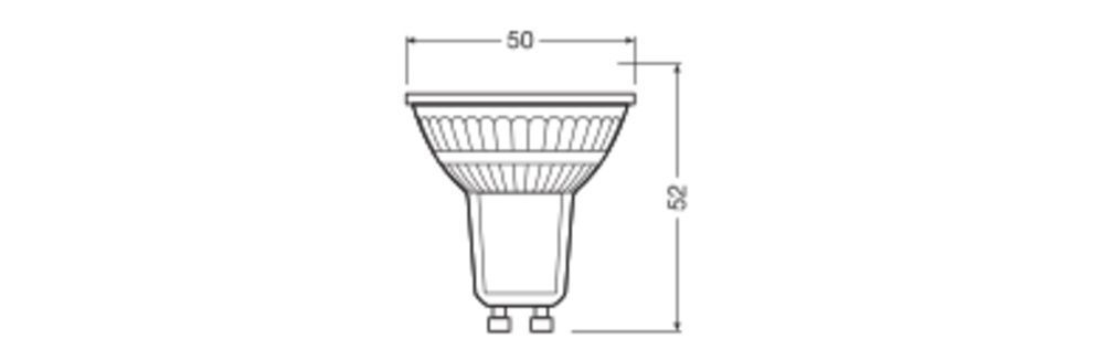 Ledvance 4099854055256 LED PAR16 V, 120 °, 6,9 W, 865, 620 lm, GU10, nicht dimmbar