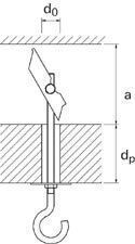 Fischer 080184 Kippdübel KDH 4 mit Haken