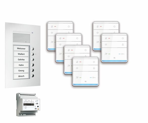 TCS PPUF06-EN/01 Audio-Außenstation, Serie PUK, einspaltig mit Freisprecher TASTA Audio 6 WE
