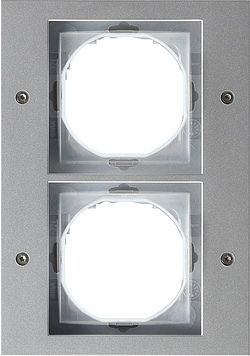 Gira 021265 Abdeckrahmen 2-fach, Gira TX_44, (WG UP) Farbe alu
