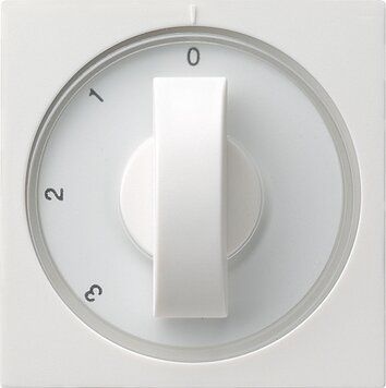 Gira 066927 Abdeckung Knebel 3-Stufen 0/1/2/3, System 55, reinweiß seidenmatt