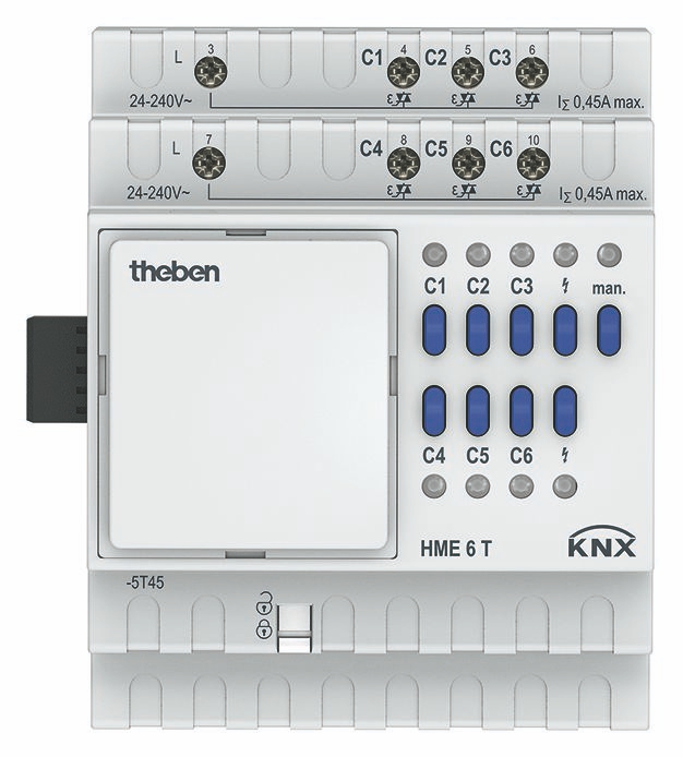 Theben 4930245 HME 6 T KNX Heizungsaktor 6-fach, Erweiterungsgerät