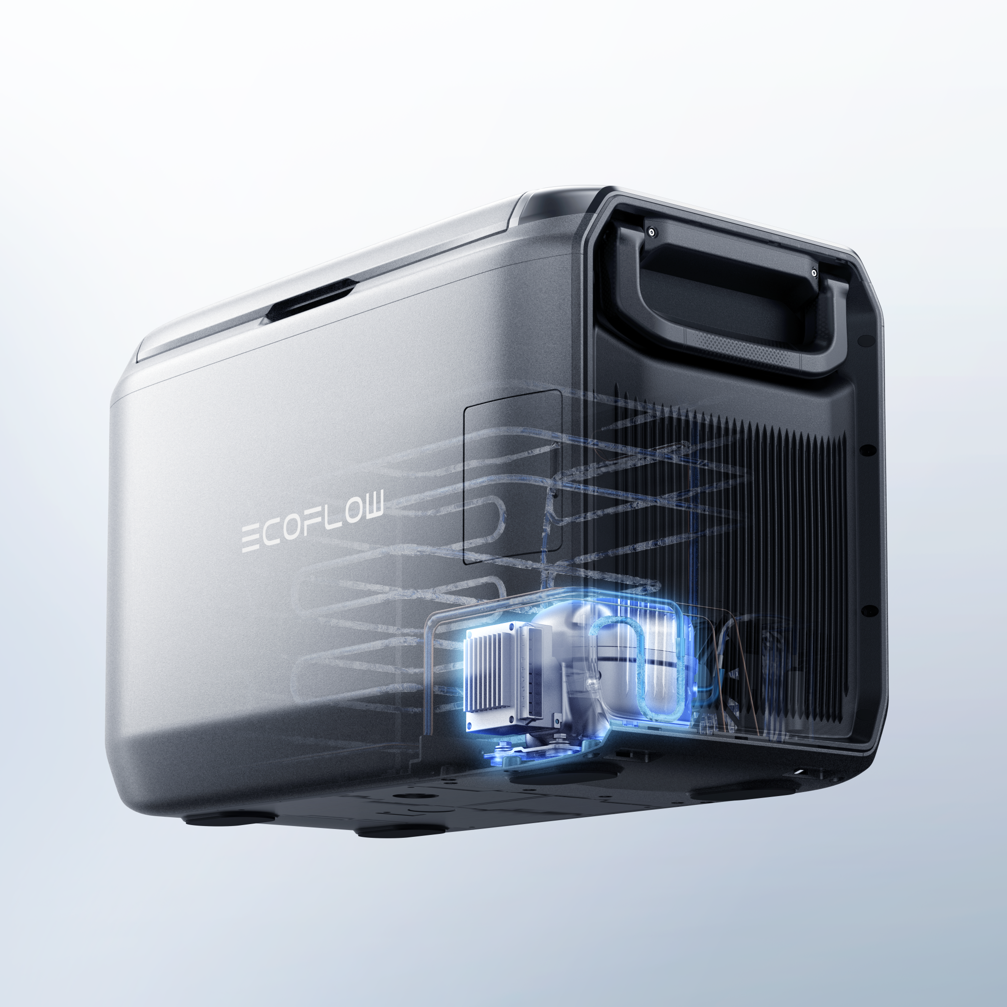 ECOFLOW EFGLACIER55L-EU-NBOX Glacier Classic 55L, Kühlbox mit Möglichkeit zur Solarladung, ohne Plug-in-Batterie