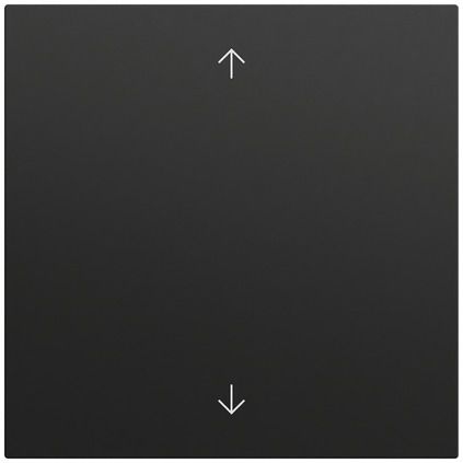 Gira 538974 Wippe 1fach mit Pfeilsymbolen, System 70, schwarz matt (lackiert)