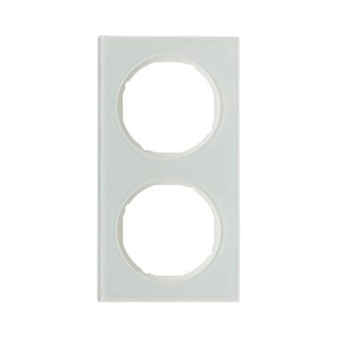 Berker 10122209 Rahmen 2-fach, R.3, Glas polarweiß