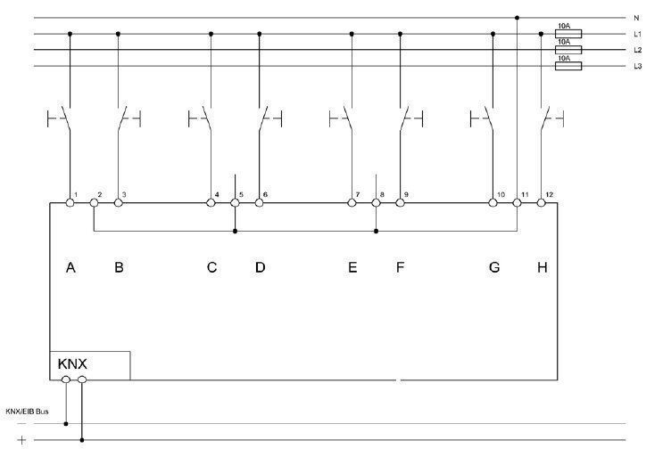 MDT BE-08230.02 Binäreingang 8-fach, 4TE REG, 230VAC