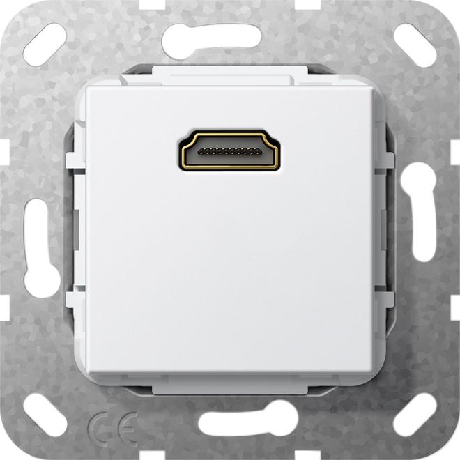 Gira 567003 HDMI Kabelpeitsche Einsatz reinweiß glänzend