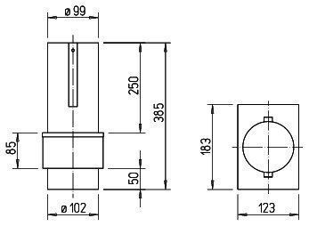 Helios ELS-D100 Brandschutz Deckenschott, 0270