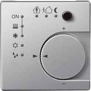 Merten 616860 KNX Raumtemperaturregler UP/PI mit Tasterschnittstelle 4-fach, System M, aluminium