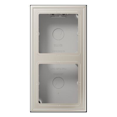 Jung ES2582A-L Aufputz-Kappe 2-fach, Duroplast lackiert, Serie LS, Edelstahl