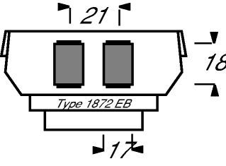 Busch-Jaeger 1872 EB Sockel 2 x 6- und 8-polige Modular-Jack, Kat. 5, ungeschirmt, (AT&T), anthrazit, Datenkommunikationssystem (DKS)