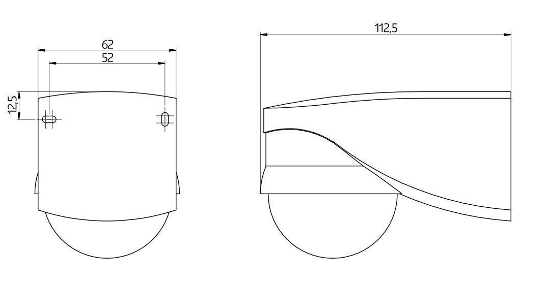 B.E.G. 91008 LC-plus 280 Bewegungsmelder 280° Wandmontage oder Außeneckmontage, IP54, 16m, weiß matt