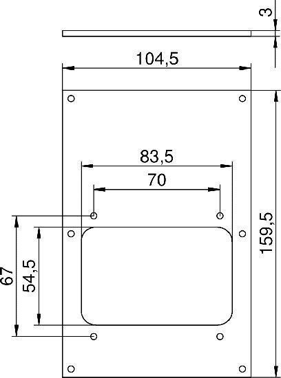 OBO Bettermann 6109879 VHF-P8 Abdeckplatte für 2 Anbausteckdosen