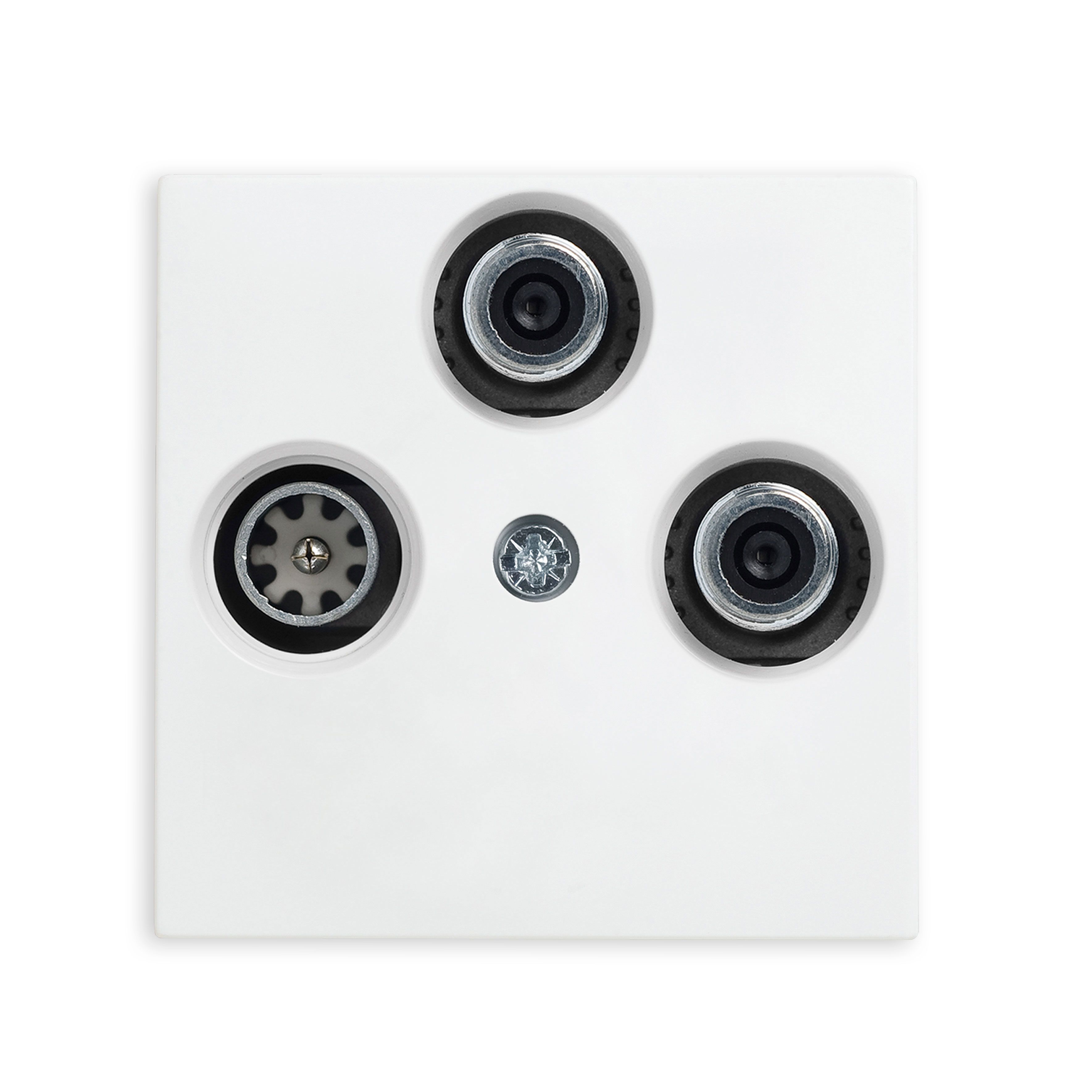 HHG Panasonic WDTR04661WH-EU1 Plus 55 Zentralscheibe Antennendose 3-Loch, weiß