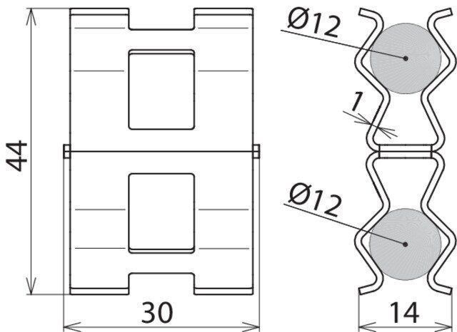 Dehn + Söhne 308 136 Bewehrungsklemme DEHNclip® 12/12mm