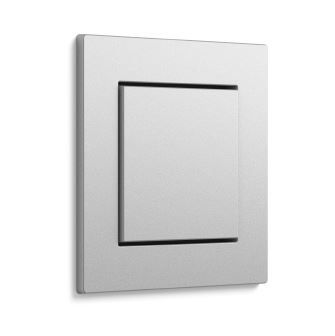 Gira 0214255 Abdeckrahmen 4-fach für  flachen Einbau, Gira E2, Farbe alu