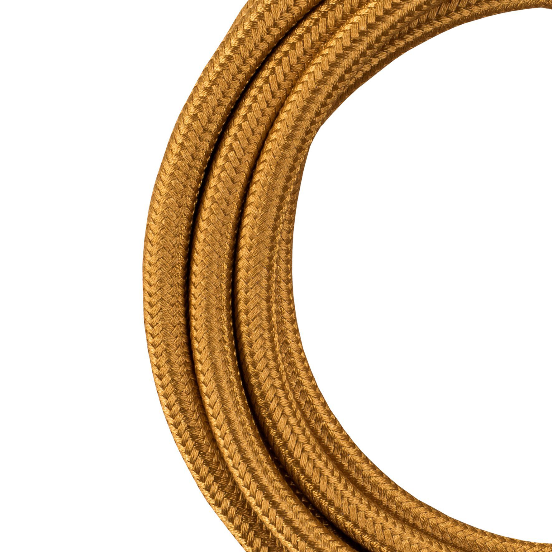 BAILEY 140311 Textilkabel 2x0,75mm², Länge 3m, gold metallic