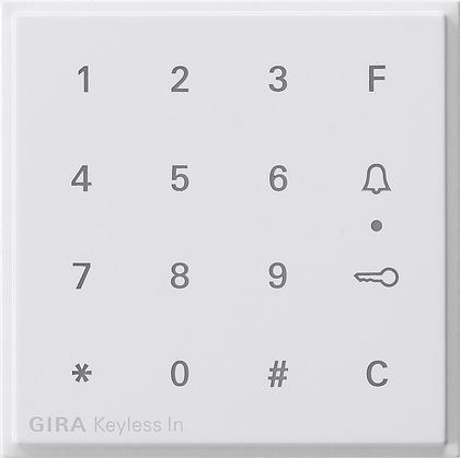 Gira 851366 Ersatzaufsatz Codetastatur Gira TX_44 Reinweiß