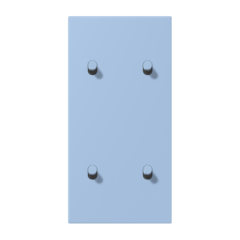 Jung LC12-25R0207 Abdeckung mit Kipphebel "Zylinder", 2 x 2 Kipphebel, senkrecht, outremer moyen
