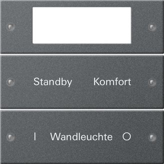 Gira 221228 Wippenset 2-fach Plus beschreibbar, System 55, Anthrazit (lackiert)