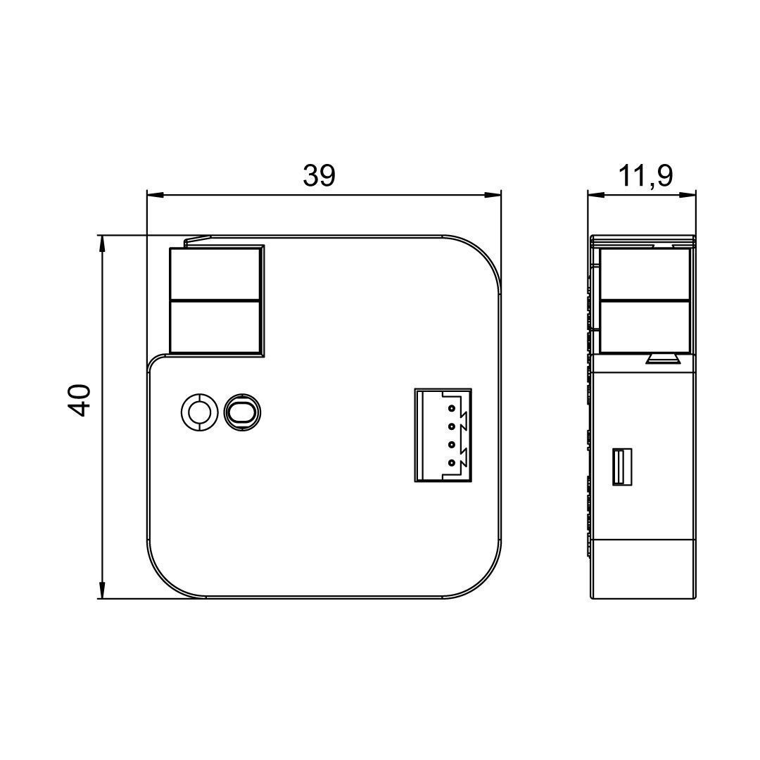 Theben 4800320 LUXORliving AC IR1, Split Unit Gateway, Steuerung von Klima Split Geräten, IR Gateway, Klimageräte