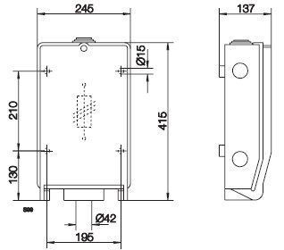 ABN HK334KL Hausanschlusskasten NH00, 10-95 mm²