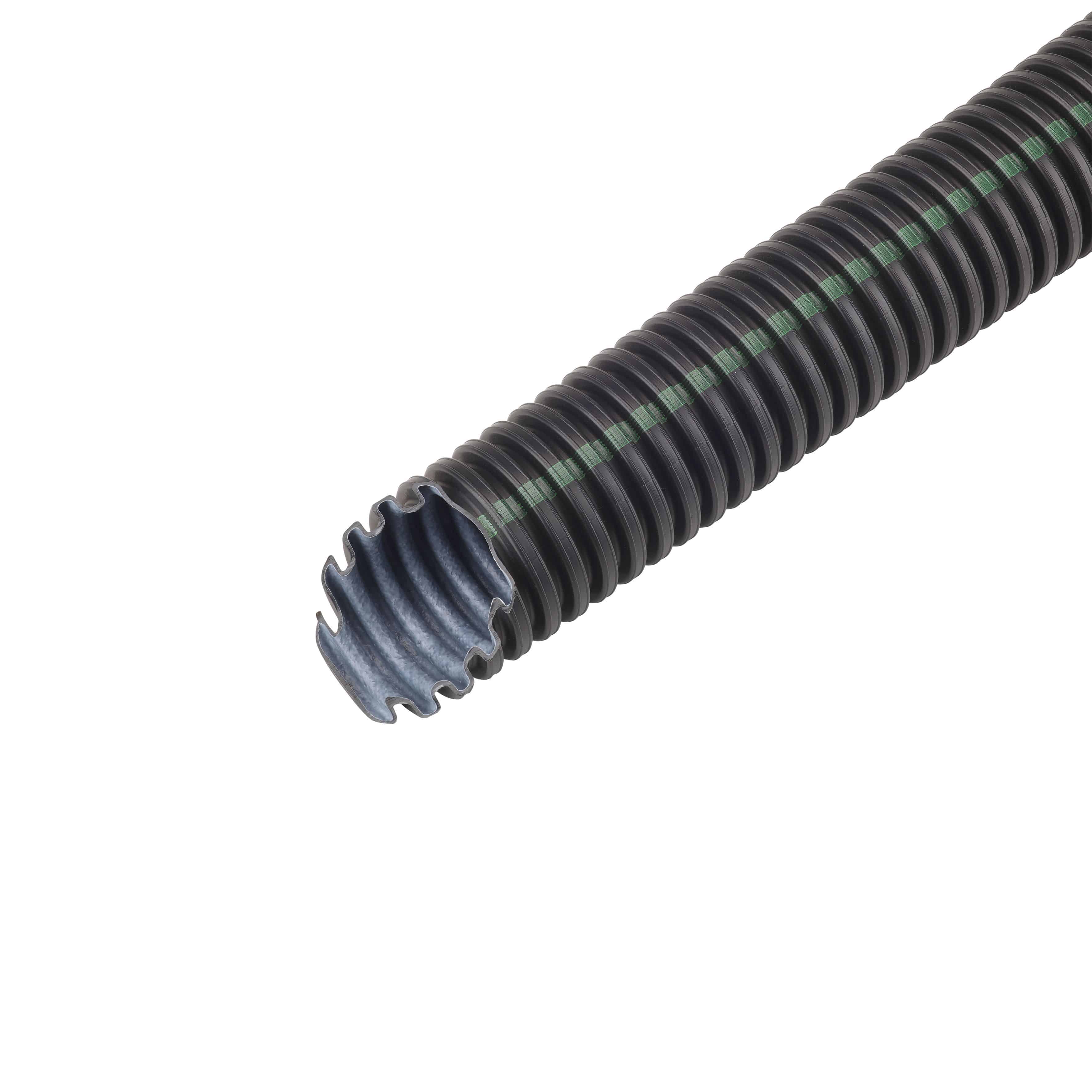 Fränkische Rohrwerke FBY-EL-F co2ntrol 63 Leichtes Kunststoff-Wellrohr, biegsam, 63mm, 25m-Ring schwarz