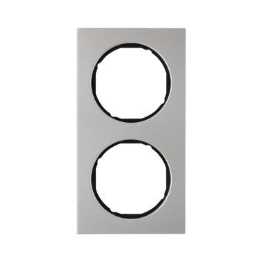 Berker 10122204 Rahmen 2-fach, R.3, edelstahl/schwarz