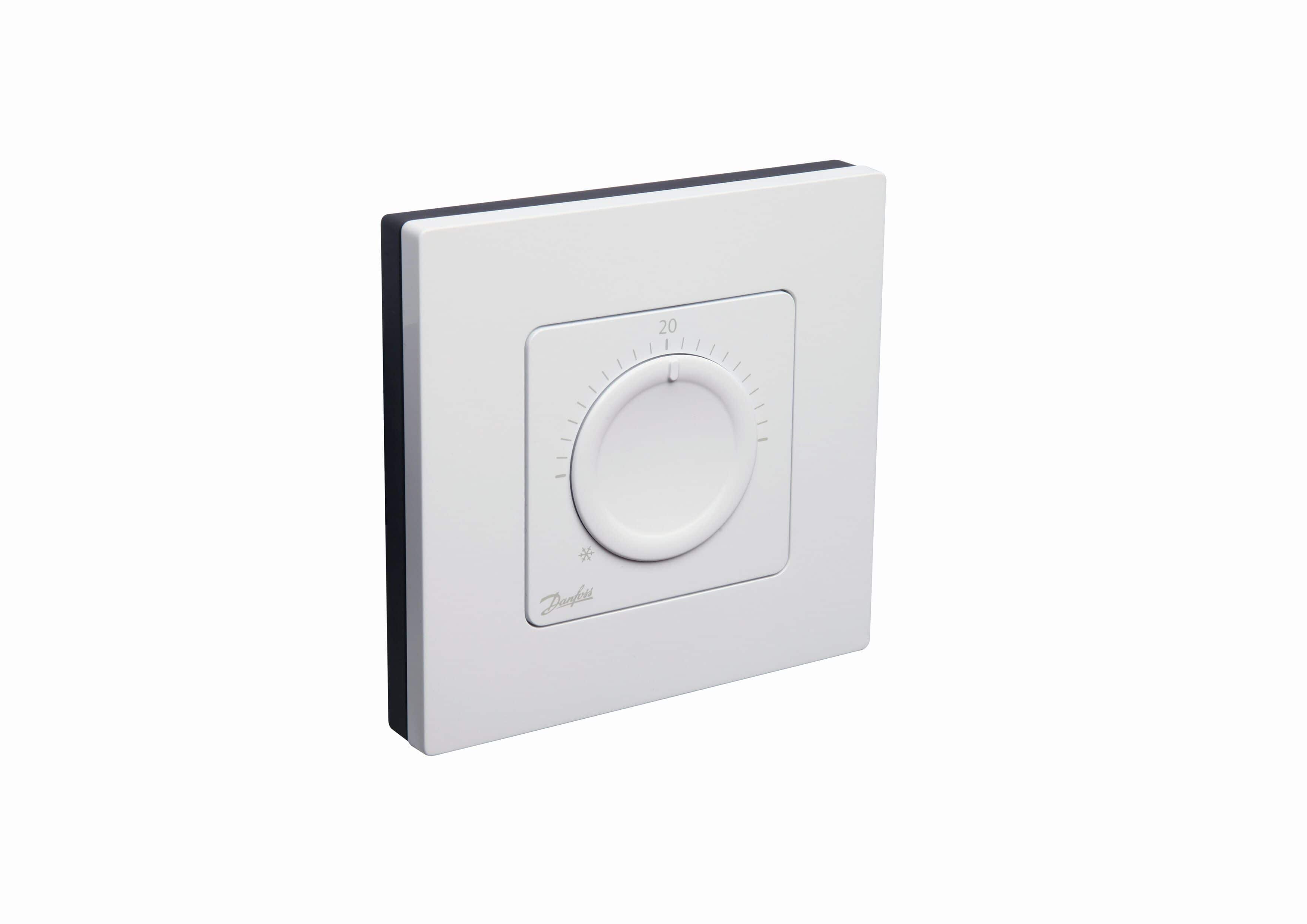 Devi 088U1080 Danfoss Icon, Funk Raumthermostat mit Einstellrad, Aufputz