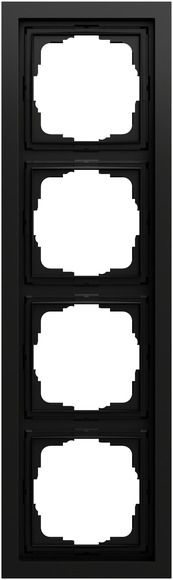 Gira 021474 Abdeckrahmen 4-fach, Gira F200, schwarz matt (lackiert)