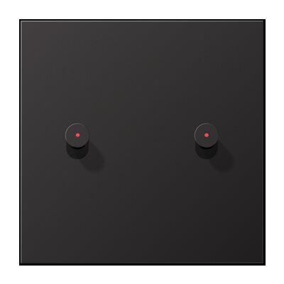 Jung AL12-5KODK01 Abdeckung mit Kipphebel "Kegel", mit Lichtleiter, 2 Kipphebel, Serie LS 1912, dark (lackiertes Aluminium)