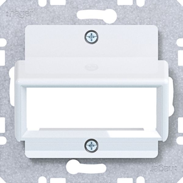 Hager WAF2163WG Zentralplatte für Reichle&De-Massari Einzelmodule, A.x/C.x/S.x/B.x/Q.x/K.x, lichtweiß glänzend