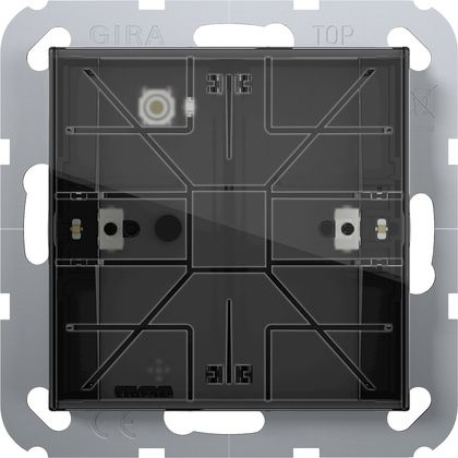 Gira 504500 Tastsensor 4.55 Komfort 1-fach für Gira One und KNX mit Inbetriebnahme-Wippe