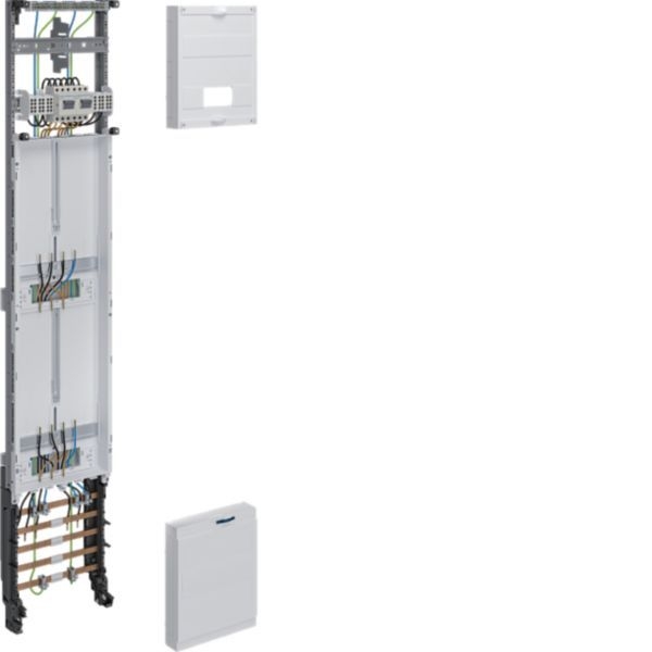 Hager ZH53Q3NT Komplettfeld, universZ, 1350 × 250 mm, 3-Punkt, 2 Zählerplätze, 10 mm², mit Trennfunktion, verdrahtet