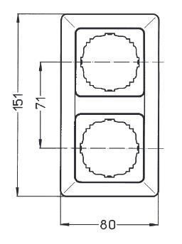Kopp 306635009 Abdeckrahmen 2-fach, HK 02
