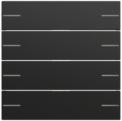 Gira 575474 Wippenset 4-fach für Tastsensor 4.70, System 70, schwarz matt (lackiert)