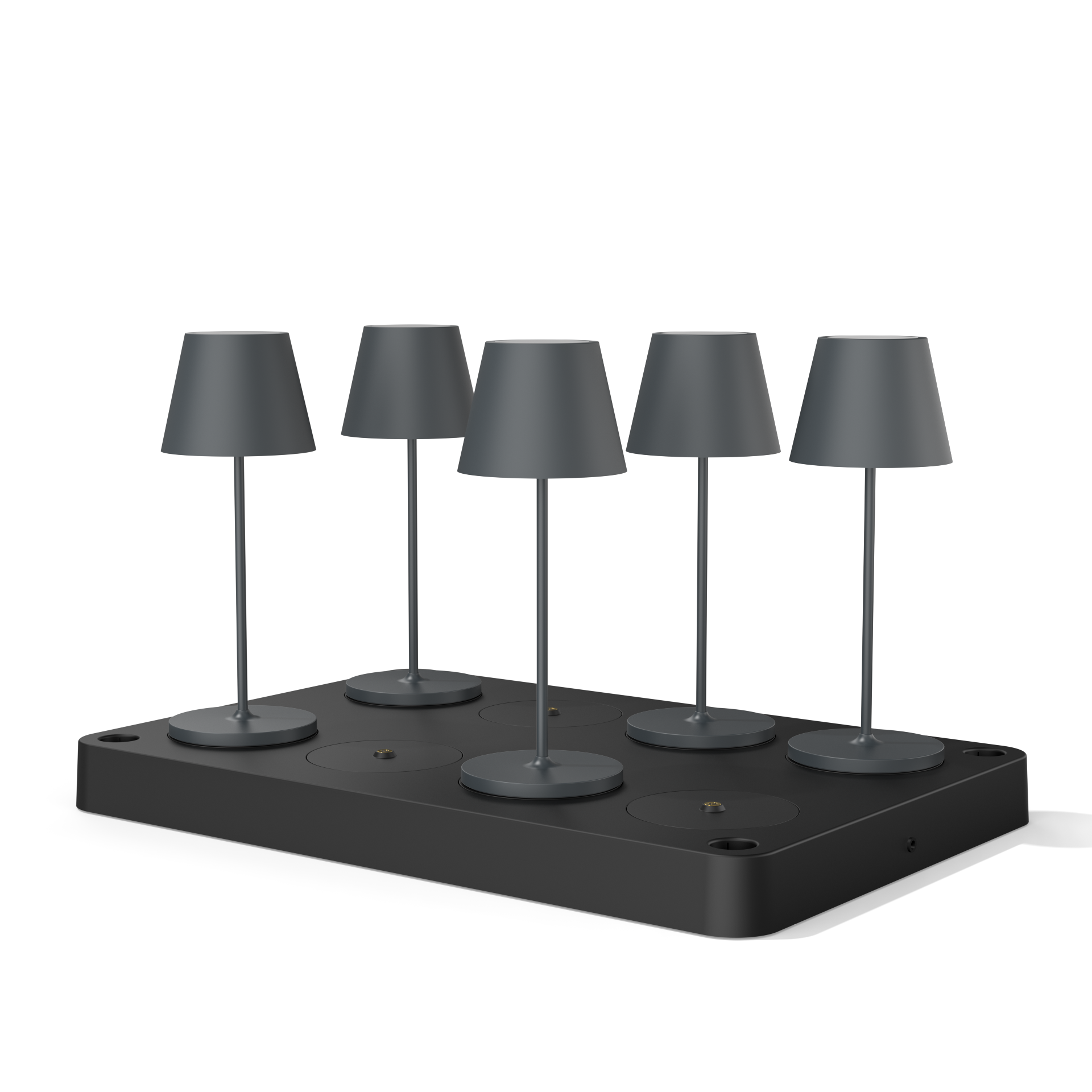 ALED 5702064000006 8-fach Multi-Ladeplatte schwarz für LED-Tischleuchte Calida Nano