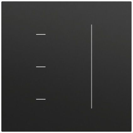 Gira 536574 System 3000 Touchaufsatz, System 70, schwarz matt (lackiert)