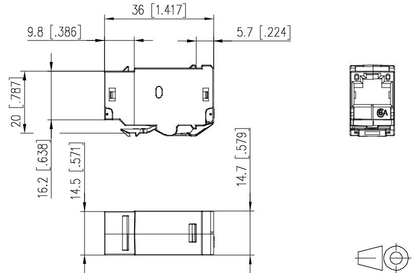 Metz Connect 1309A0-I E-DAT Modul Kupplung 8(8) 180° Cat.6