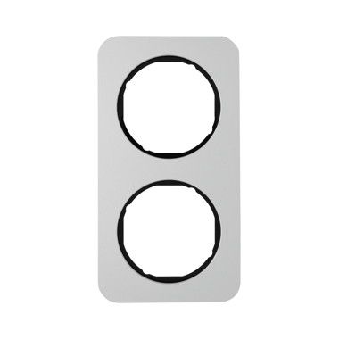 Berker 10122184 Rahmen 2-fach, R.1, Alu/schwarz