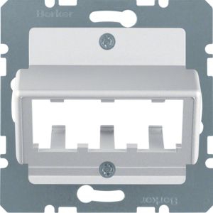 Berker 14271404 Zentralplatte für 3 MINI-COM Module Zentralplattensystem, alu matt